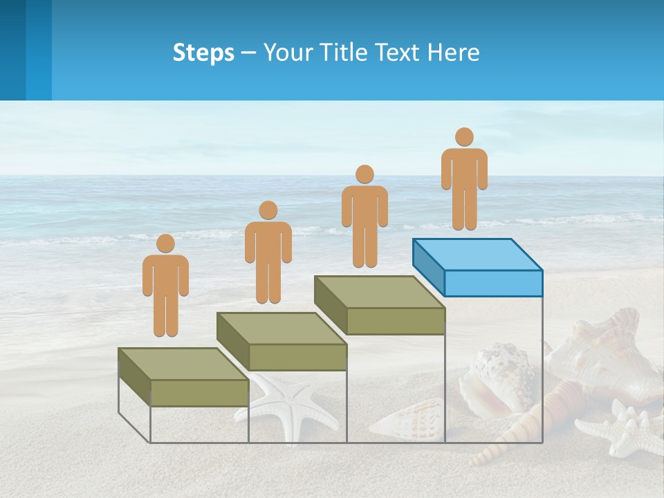 Seashells And Starfish On The Beach Powerpoint Template PowerPoint Template