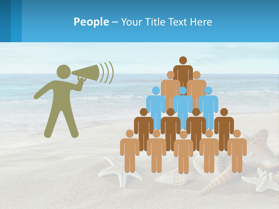 Seashells And Starfish On The Beach Powerpoint Template PowerPoint Template