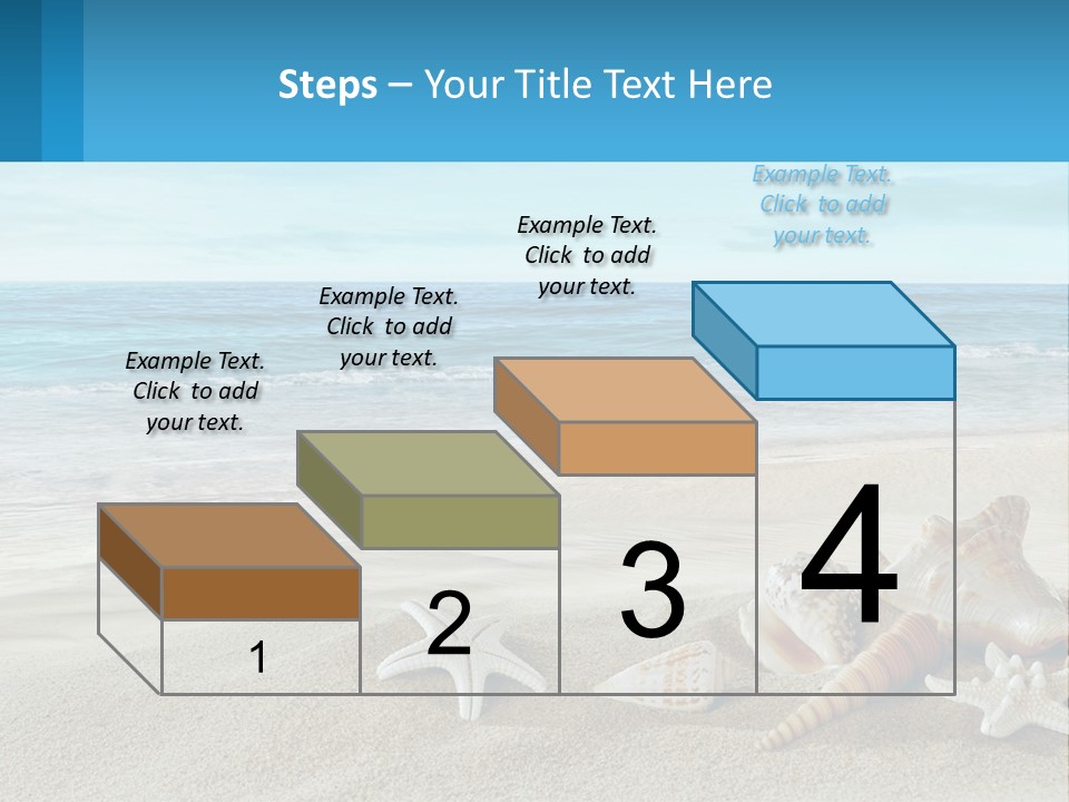 Seashells And Starfish On The Beach Powerpoint Template PowerPoint Template