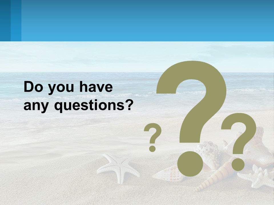Seashells And Starfish On The Beach Powerpoint Template PowerPoint Template
