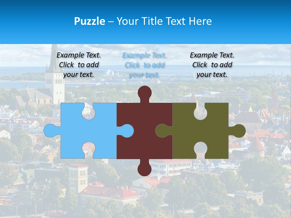 An Aerial View Of A City With A Church Steeple PowerPoint Template