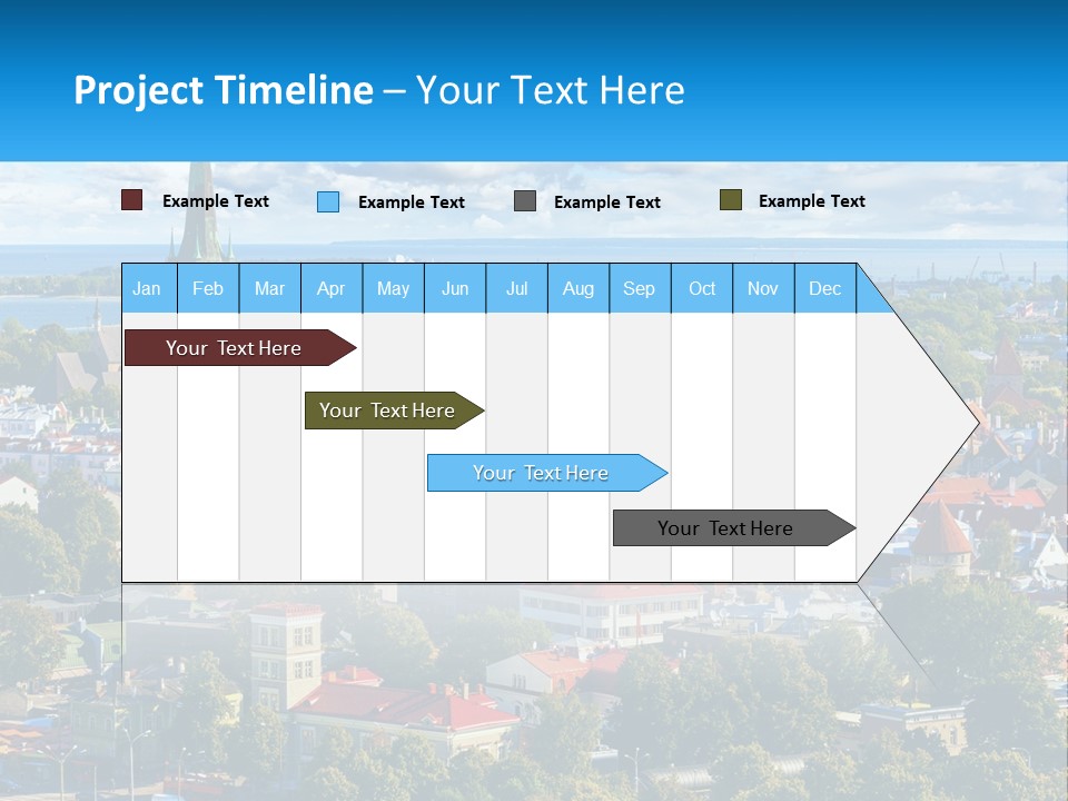 An Aerial View Of A City With A Church Steeple PowerPoint Template