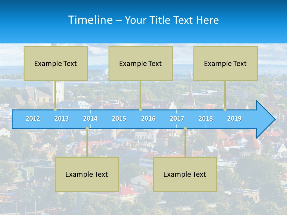 An Aerial View Of A City With A Church Steeple PowerPoint Template