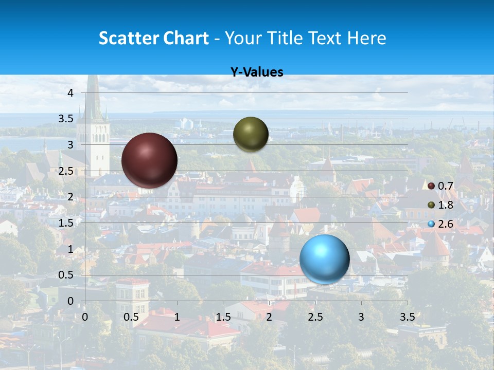 An Aerial View Of A City With A Church Steeple PowerPoint Template