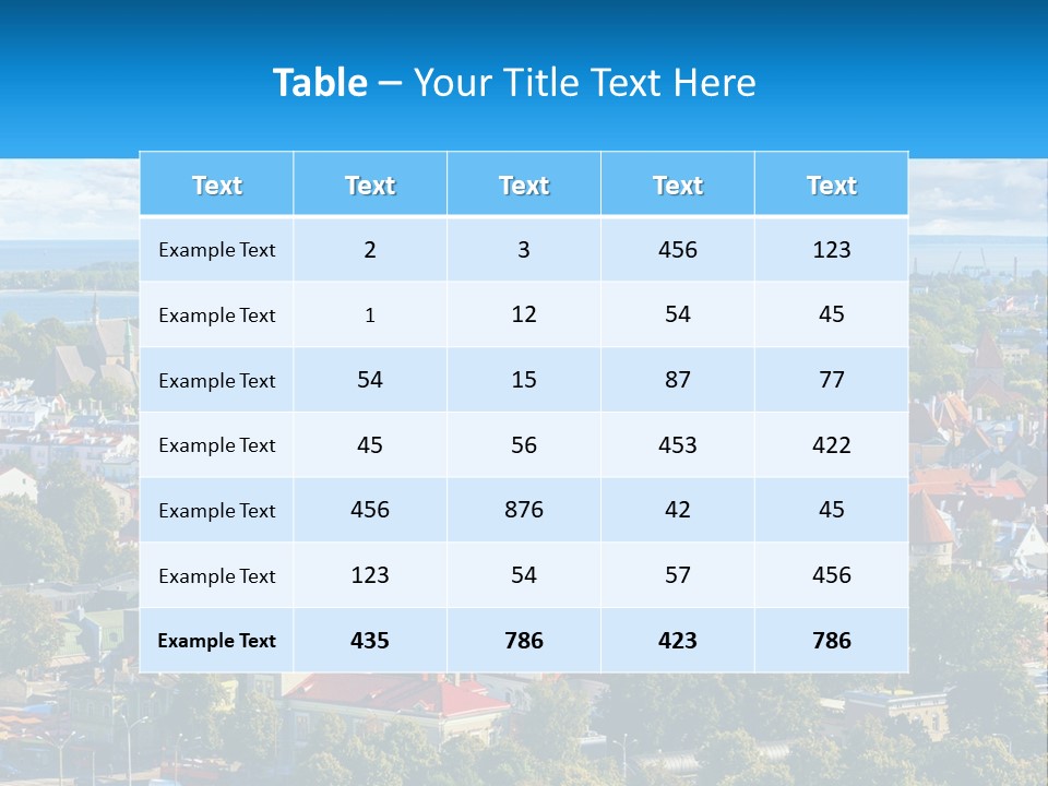 An Aerial View Of A City With A Church Steeple PowerPoint Template