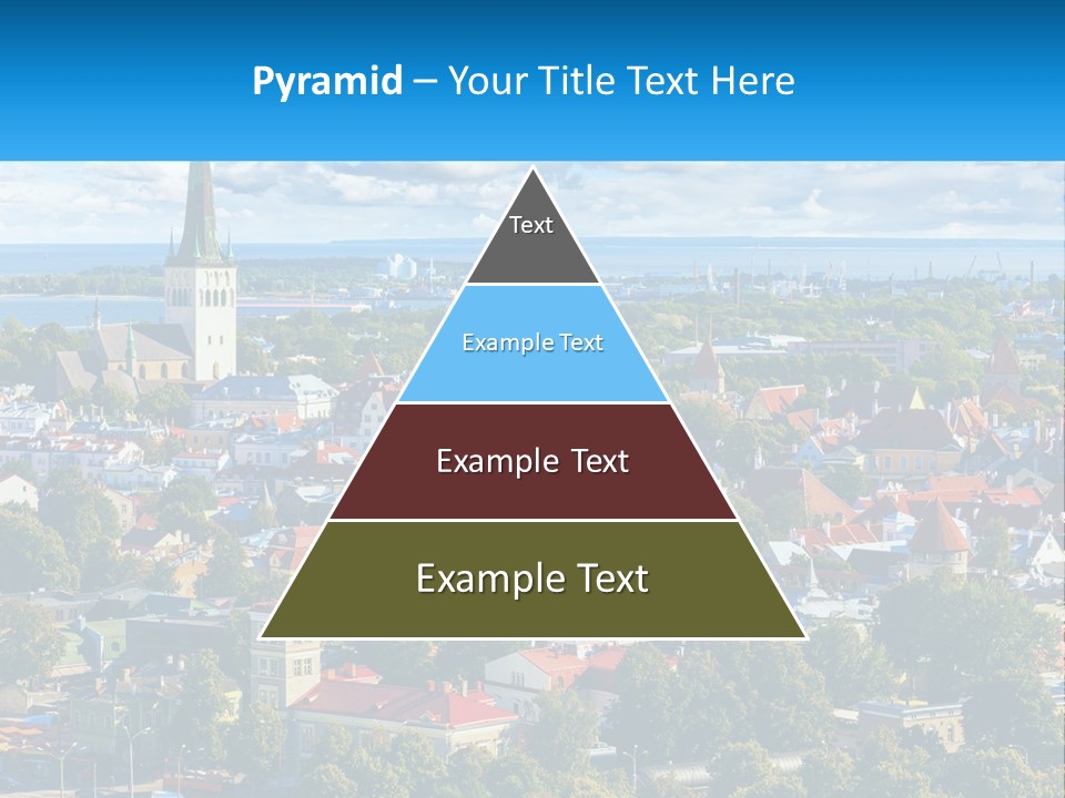 An Aerial View Of A City With A Church Steeple PowerPoint Template