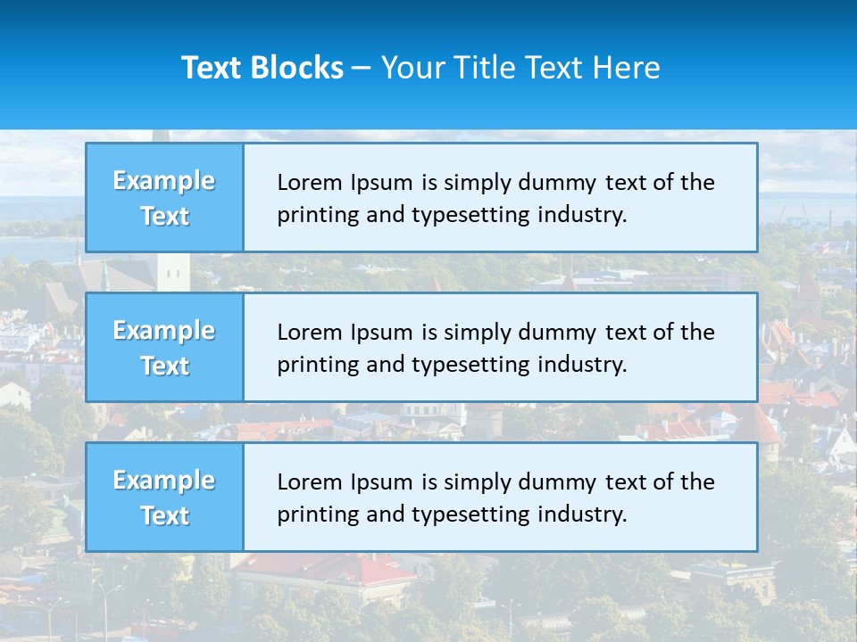 An Aerial View Of A City With A Church Steeple PowerPoint Template