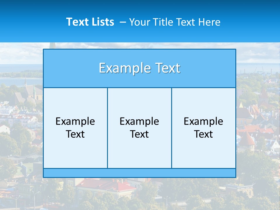 An Aerial View Of A City With A Church Steeple PowerPoint Template
