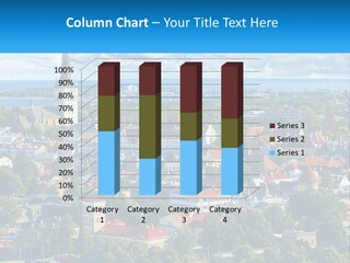 An Aerial View Of A City With A Church Steeple PowerPoint Template