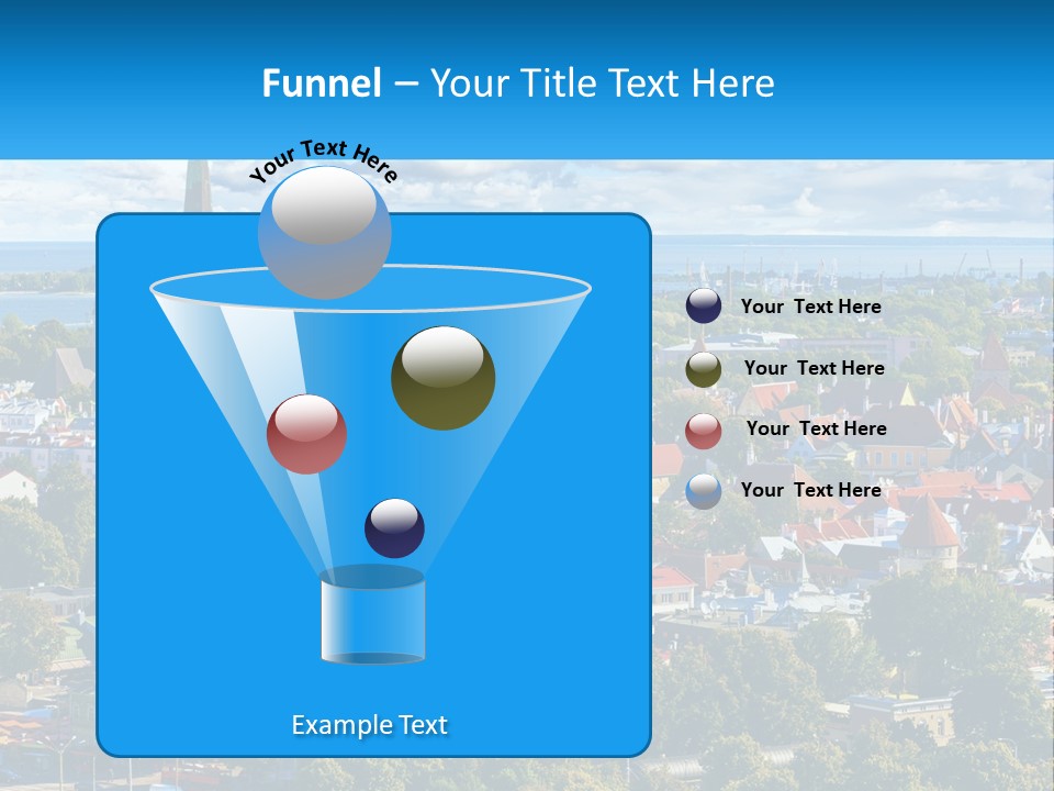 An Aerial View Of A City With A Church Steeple PowerPoint Template