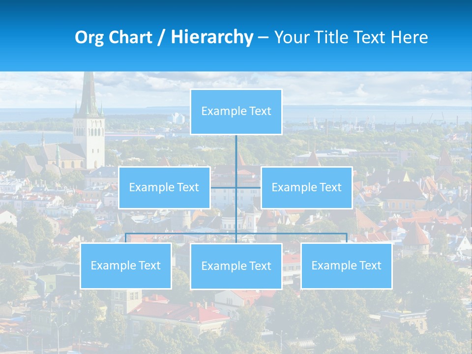 An Aerial View Of A City With A Church Steeple PowerPoint Template