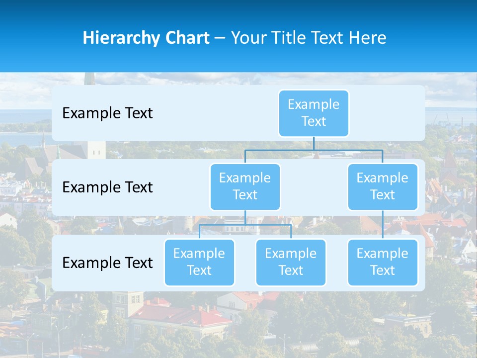 An Aerial View Of A City With A Church Steeple PowerPoint Template
