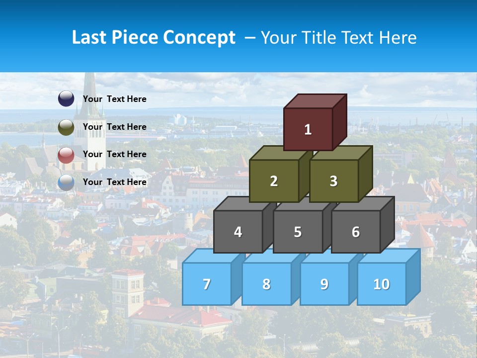 An Aerial View Of A City With A Church Steeple PowerPoint Template