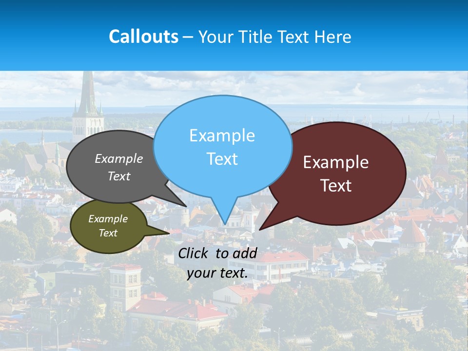 An Aerial View Of A City With A Church Steeple PowerPoint Template