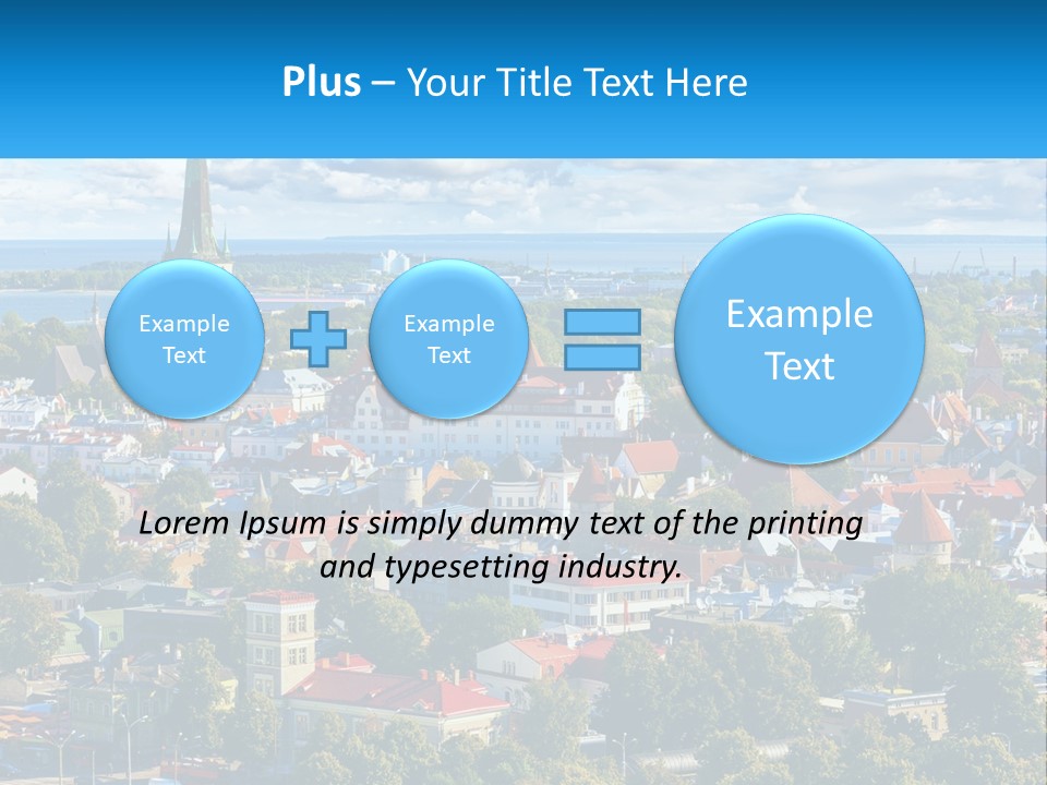 An Aerial View Of A City With A Church Steeple PowerPoint Template