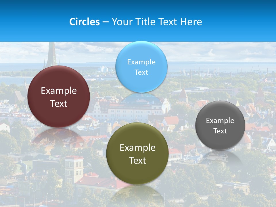 An Aerial View Of A City With A Church Steeple PowerPoint Template
