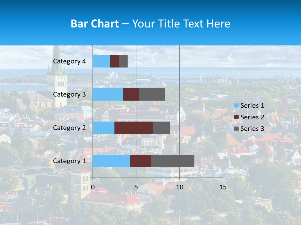 An Aerial View Of A City With A Church Steeple PowerPoint Template