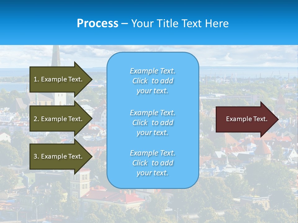 An Aerial View Of A City With A Church Steeple PowerPoint Template