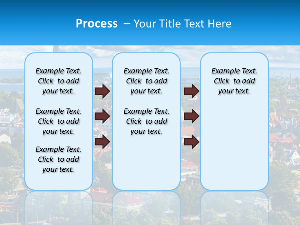 An Aerial View Of A City With A Church Steeple PowerPoint Template