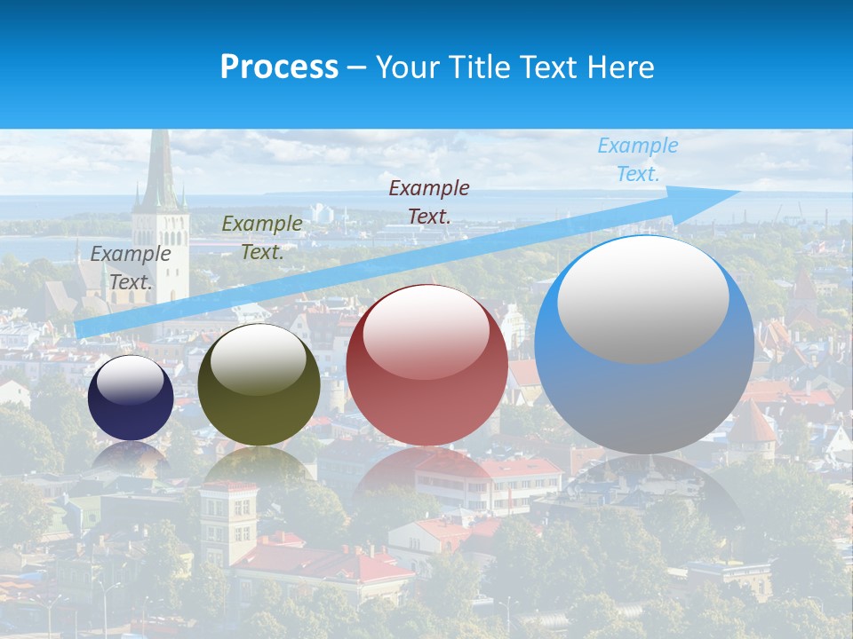 An Aerial View Of A City With A Church Steeple PowerPoint Template
