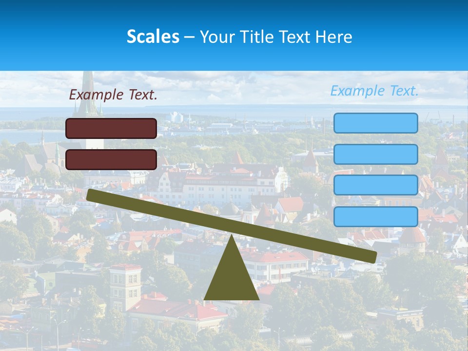 An Aerial View Of A City With A Church Steeple PowerPoint Template