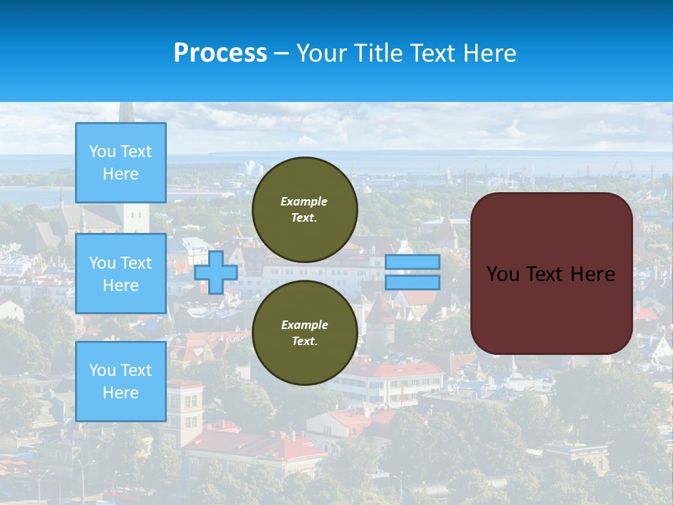 An Aerial View Of A City With A Church Steeple PowerPoint Template