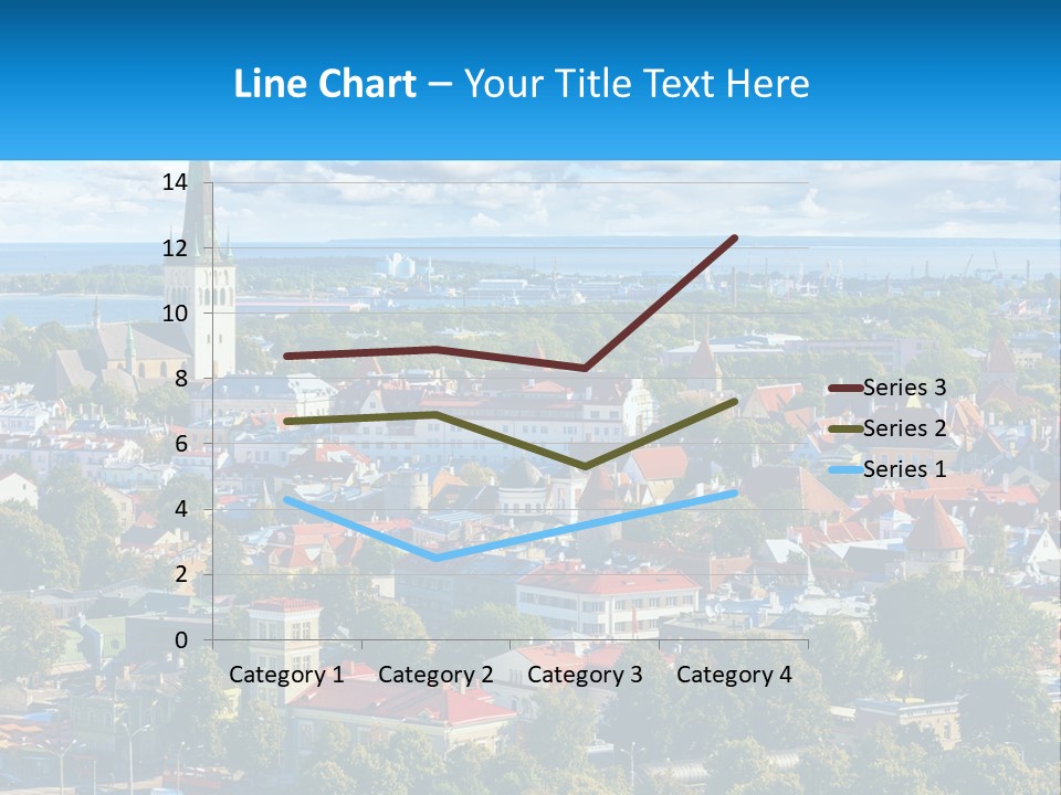 An Aerial View Of A City With A Church Steeple PowerPoint Template