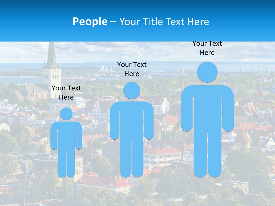 An Aerial View Of A City With A Church Steeple PowerPoint Template