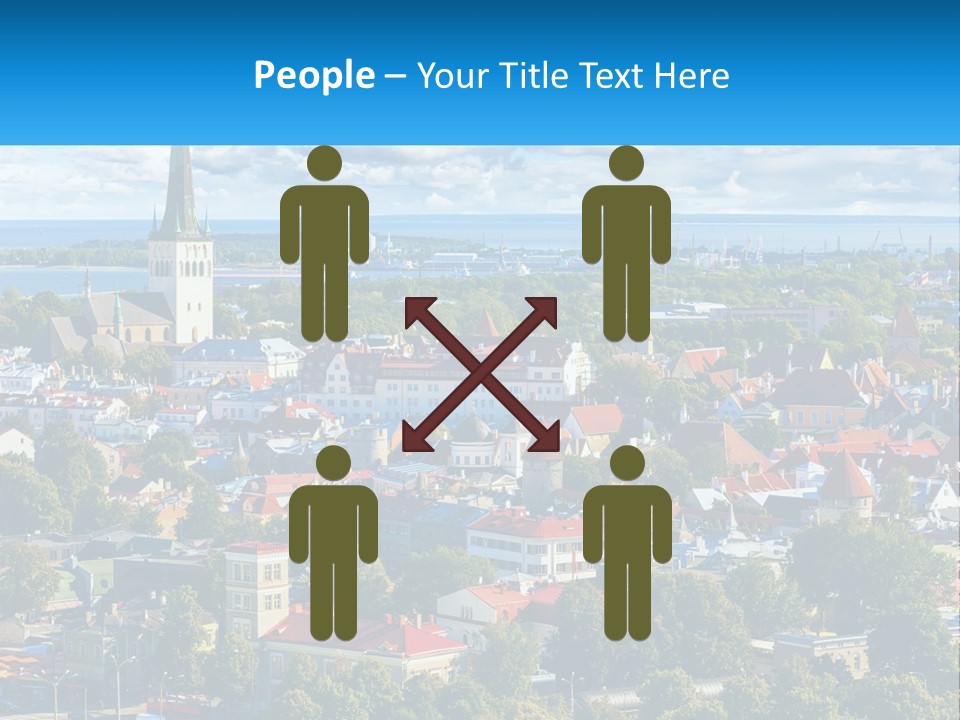 An Aerial View Of A City With A Church Steeple PowerPoint Template