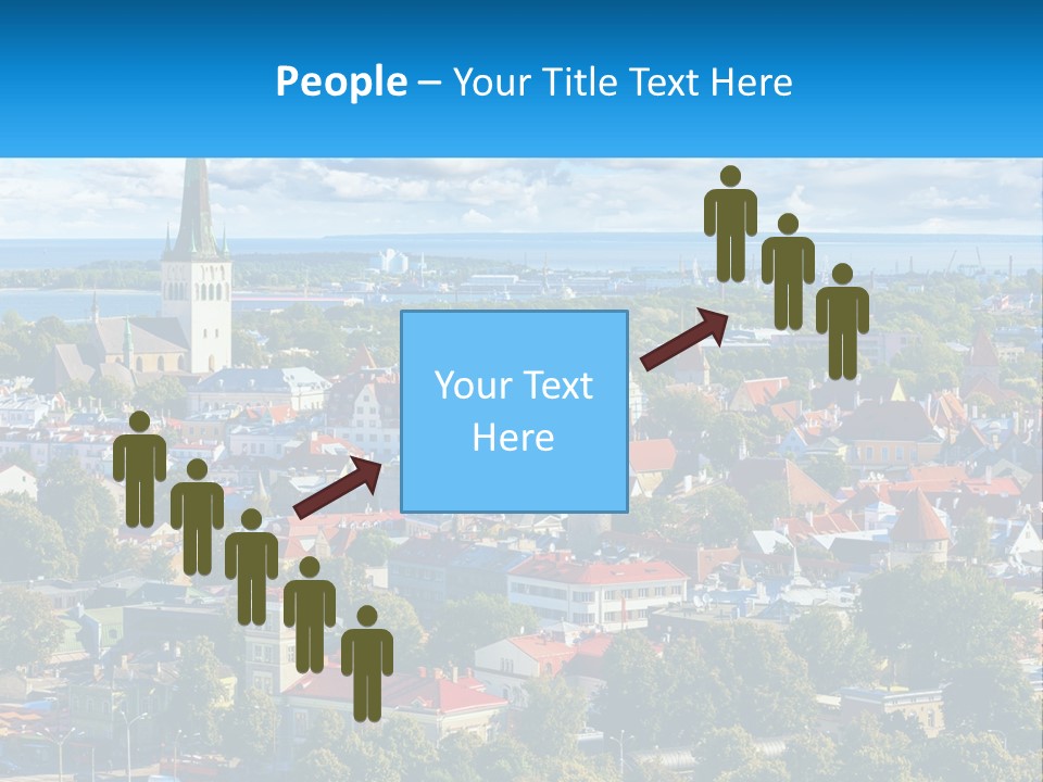 An Aerial View Of A City With A Church Steeple PowerPoint Template
