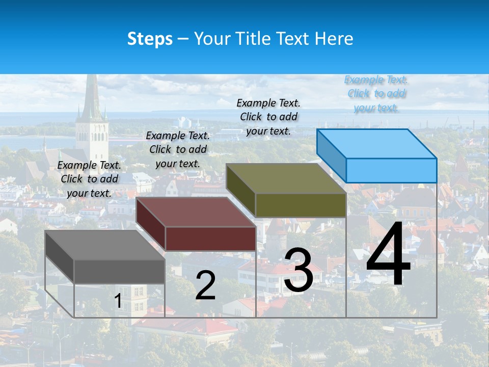 An Aerial View Of A City With A Church Steeple PowerPoint Template