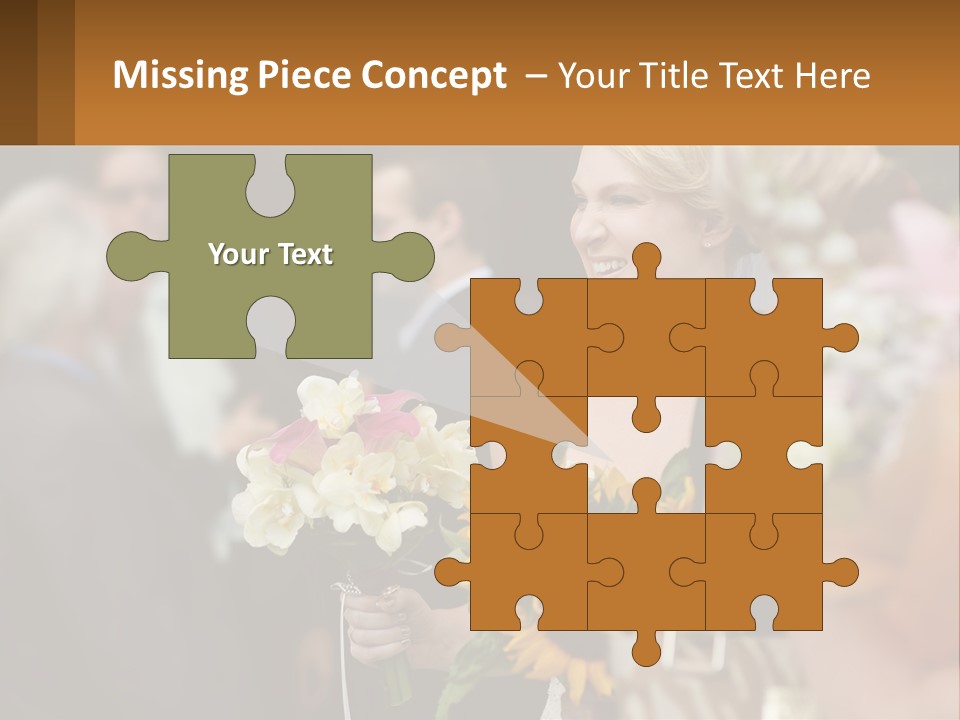 A Woman Sitting At A Table With Sunflowers And Other Flowers PowerPoint Template