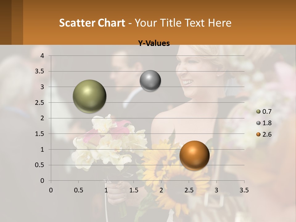 A Woman Sitting At A Table With Sunflowers And Other Flowers PowerPoint Template