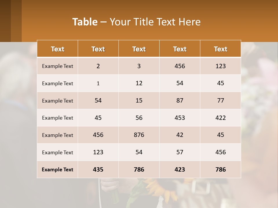 A Woman Sitting At A Table With Sunflowers And Other Flowers PowerPoint Template