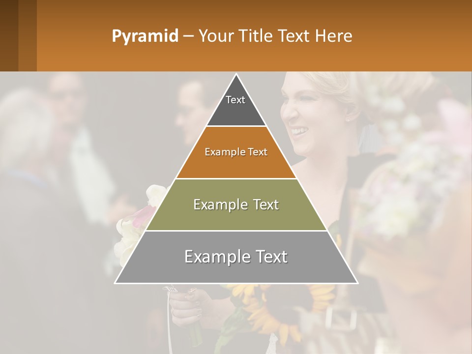 A Woman Sitting At A Table With Sunflowers And Other Flowers PowerPoint Template