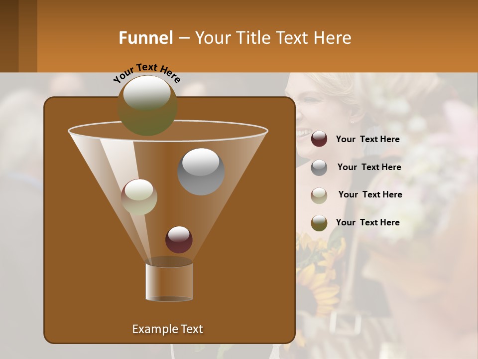 A Woman Sitting At A Table With Sunflowers And Other Flowers PowerPoint Template