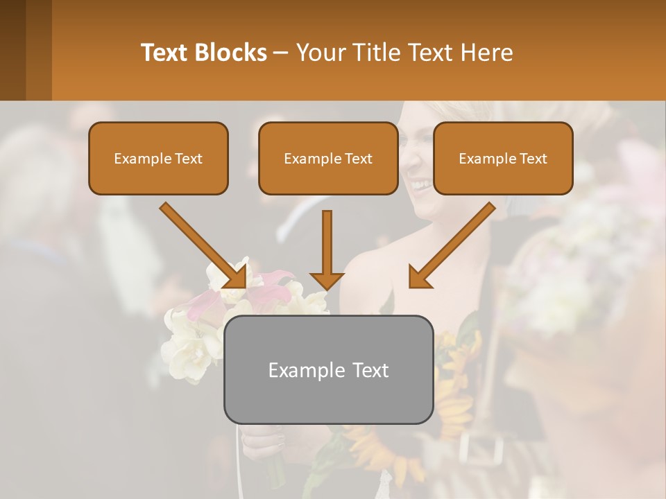 A Woman Sitting At A Table With Sunflowers And Other Flowers PowerPoint Template
