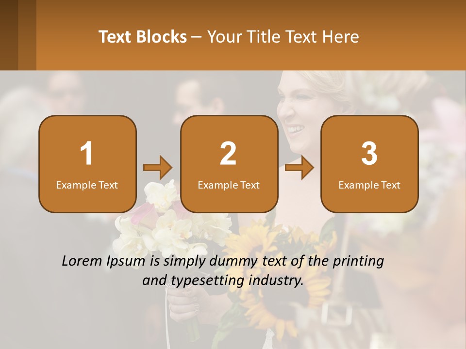 A Woman Sitting At A Table With Sunflowers And Other Flowers PowerPoint Template