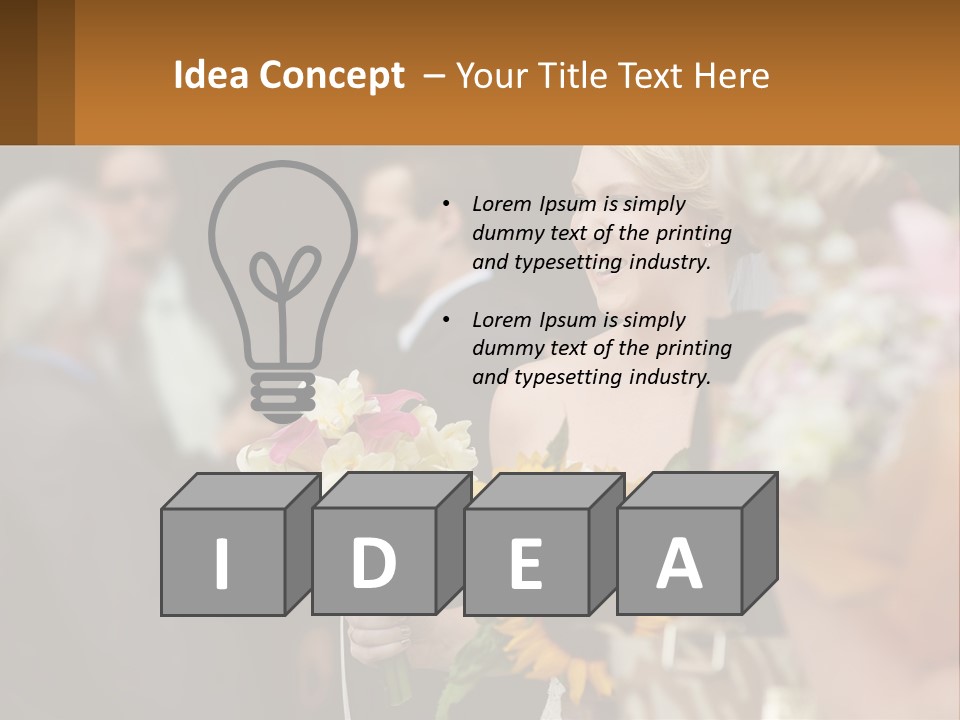 A Woman Sitting At A Table With Sunflowers And Other Flowers PowerPoint Template