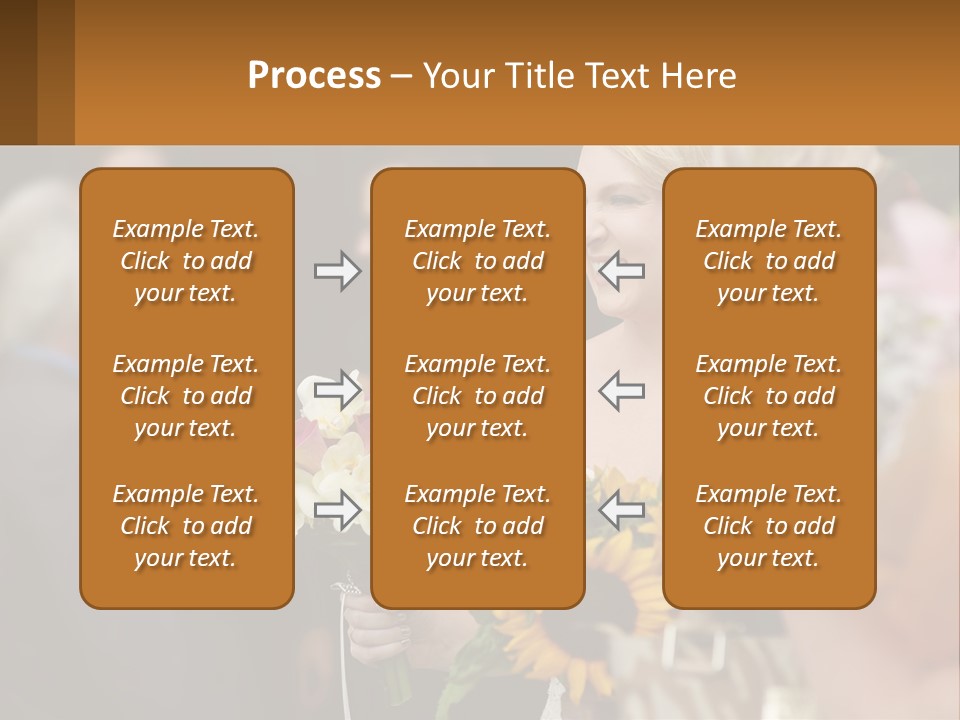 A Woman Sitting At A Table With Sunflowers And Other Flowers PowerPoint Template