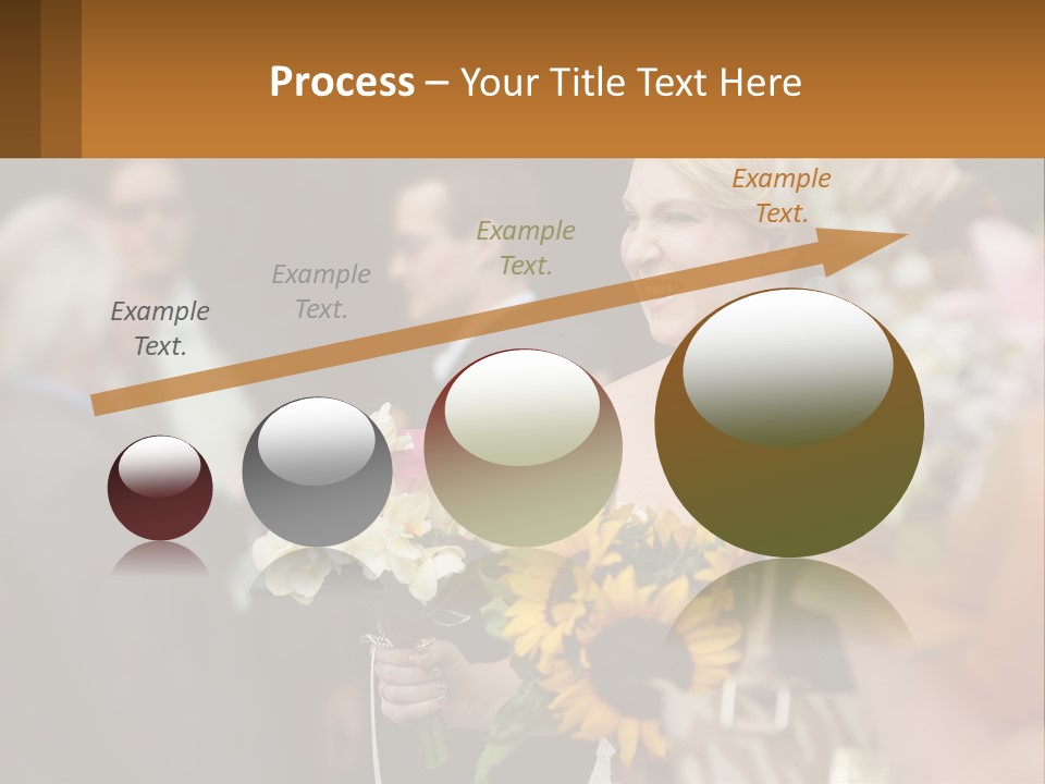 A Woman Sitting At A Table With Sunflowers And Other Flowers PowerPoint Template