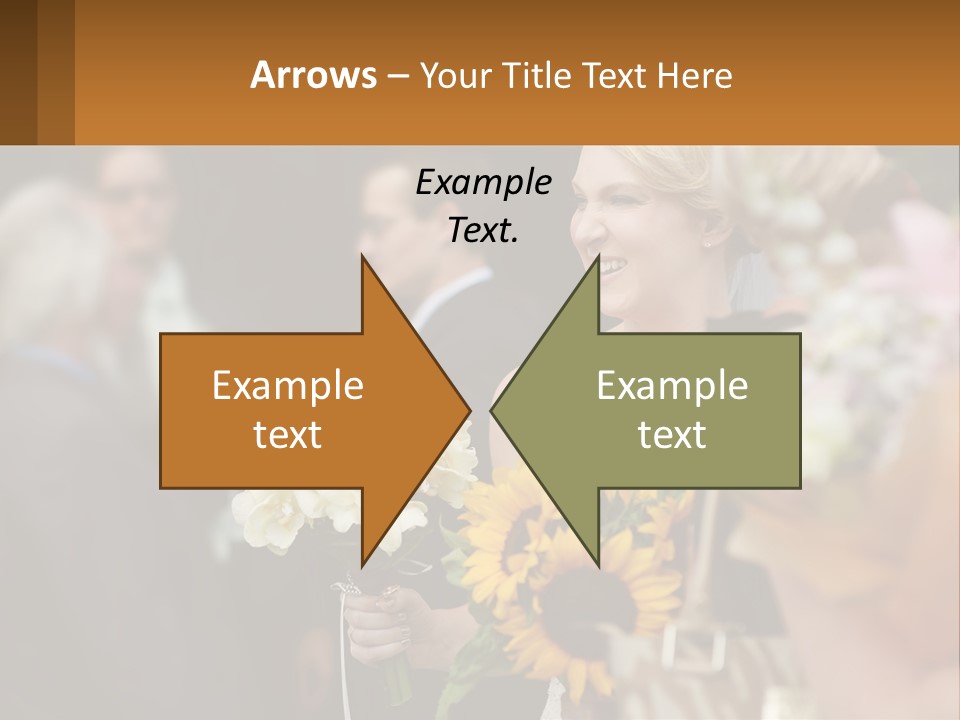 A Woman Sitting At A Table With Sunflowers And Other Flowers PowerPoint Template