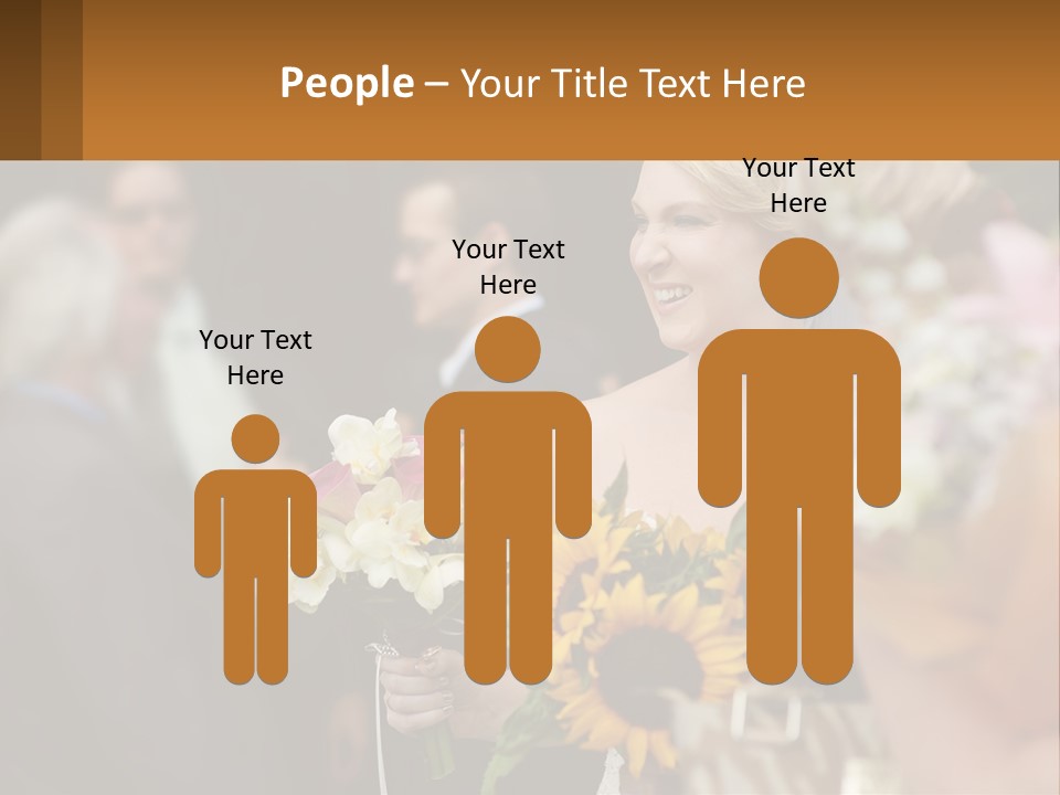 A Woman Sitting At A Table With Sunflowers And Other Flowers PowerPoint Template