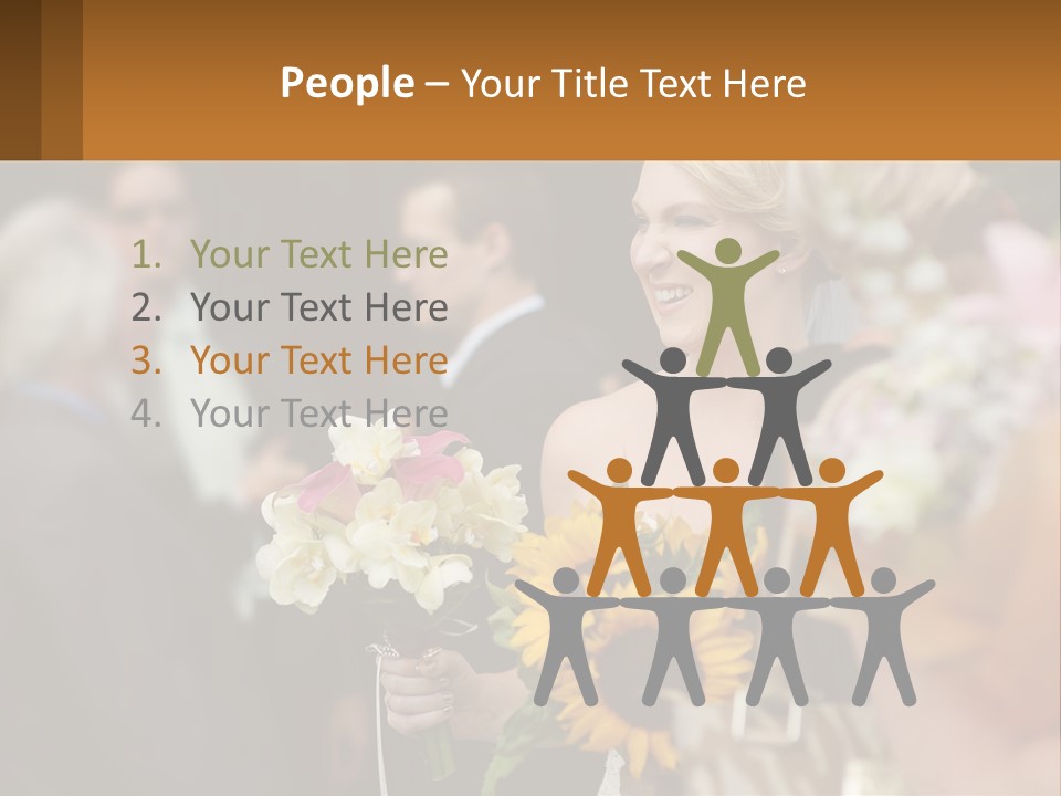 A Woman Sitting At A Table With Sunflowers And Other Flowers PowerPoint Template