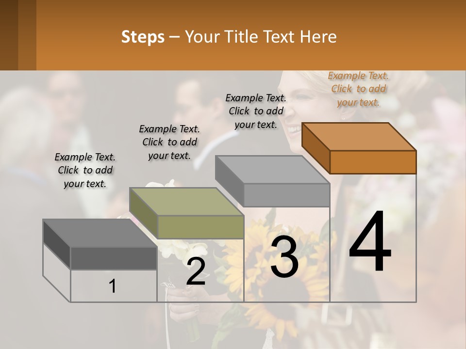 A Woman Sitting At A Table With Sunflowers And Other Flowers PowerPoint Template