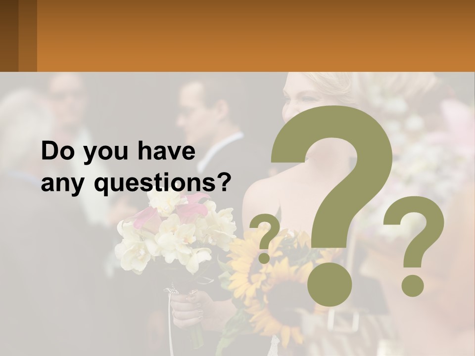 A Woman Sitting At A Table With Sunflowers And Other Flowers PowerPoint Template