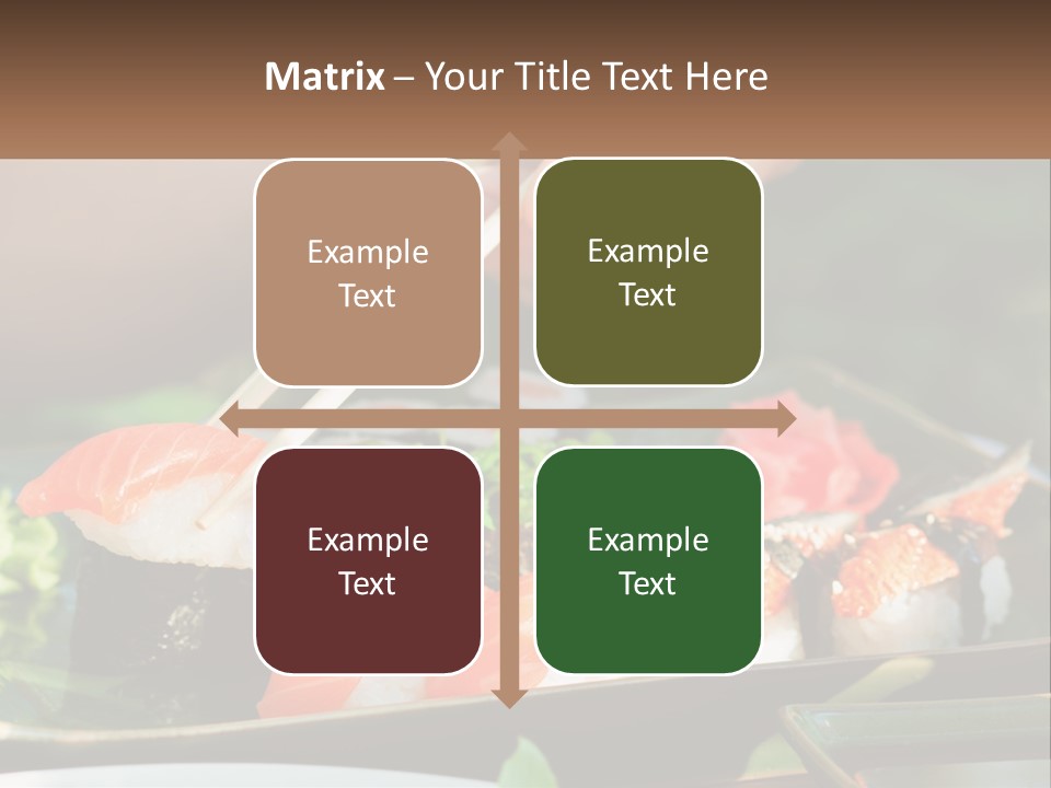 A Person Holding Chopsticks Over A Plate Of Sushi PowerPoint Template
