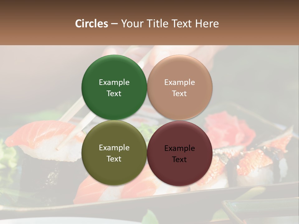 A Person Holding Chopsticks Over A Plate Of Sushi PowerPoint Template