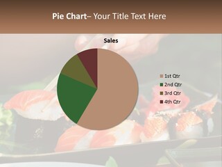 A Person Holding Chopsticks Over A Plate Of Sushi PowerPoint Template