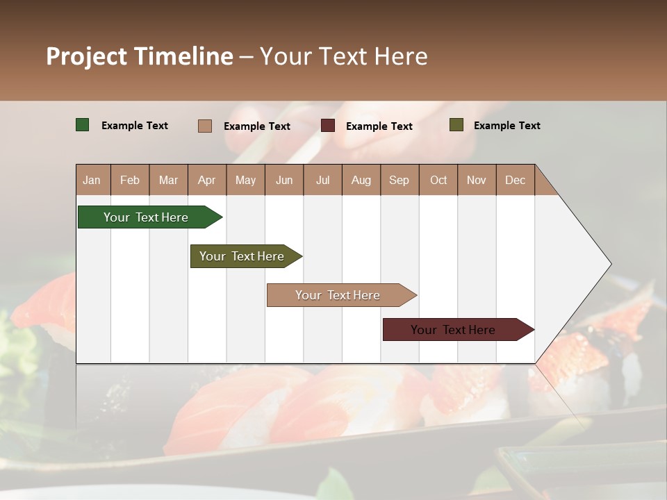 A Person Holding Chopsticks Over A Plate Of Sushi PowerPoint Template